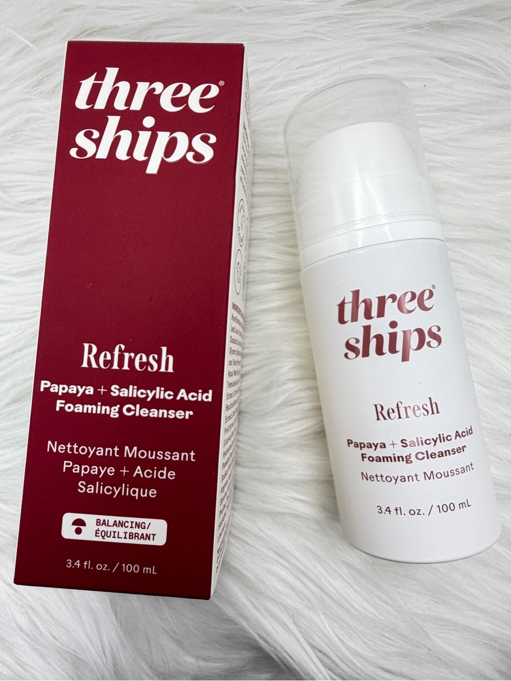 Three Ships Refresh Papaya + Salicylic Acid Foaming Cleanser